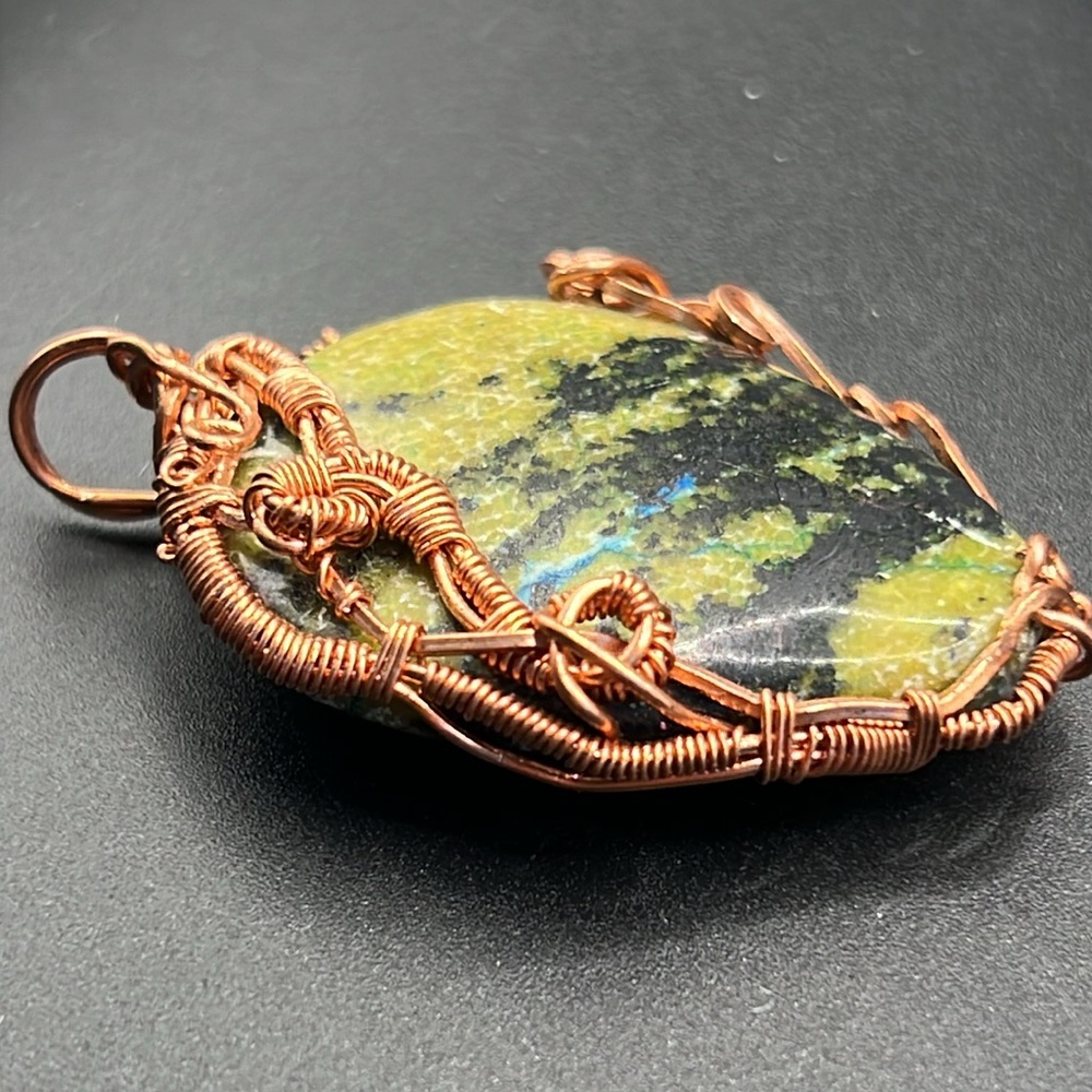 Copper Wire Wrapped Stone Pendants - image 4